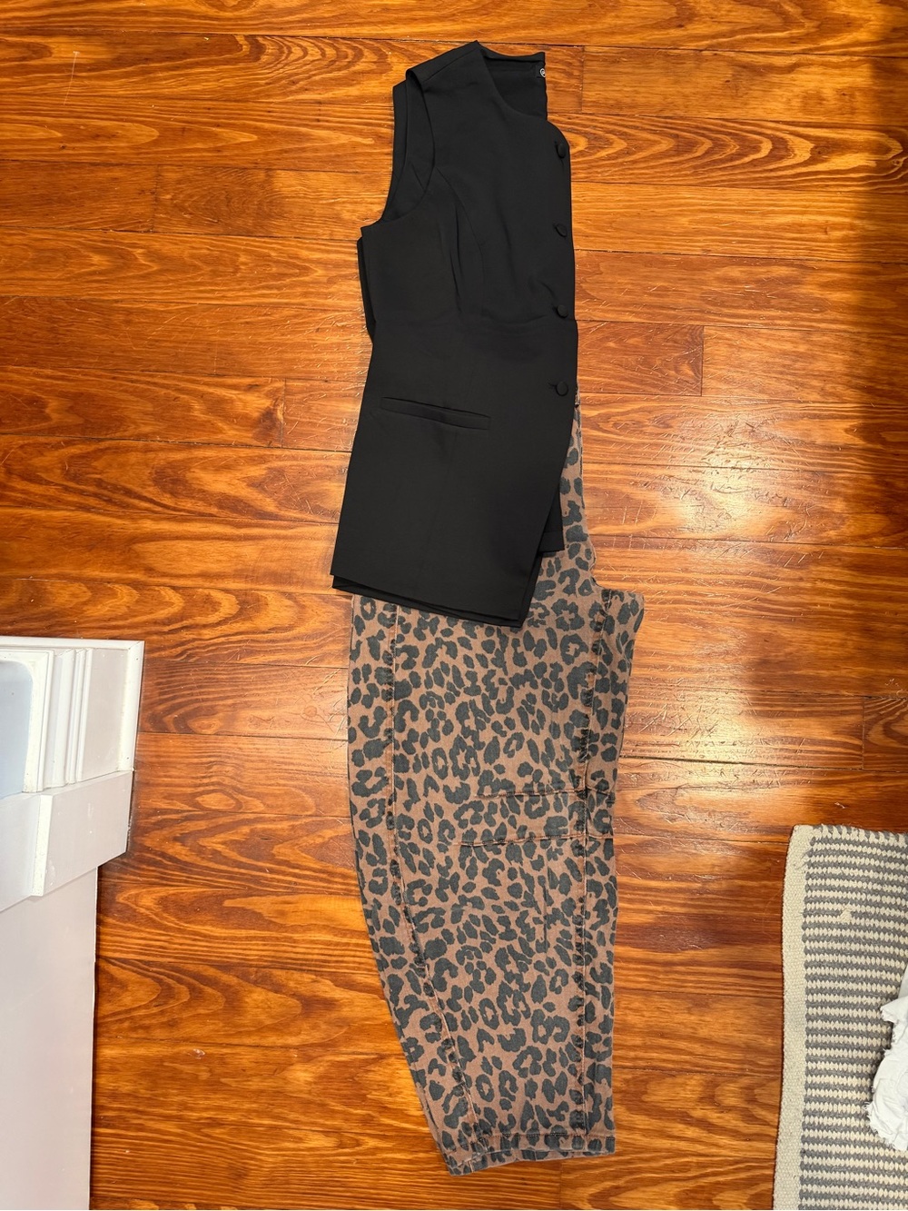 Leopard Print Barrel Pants